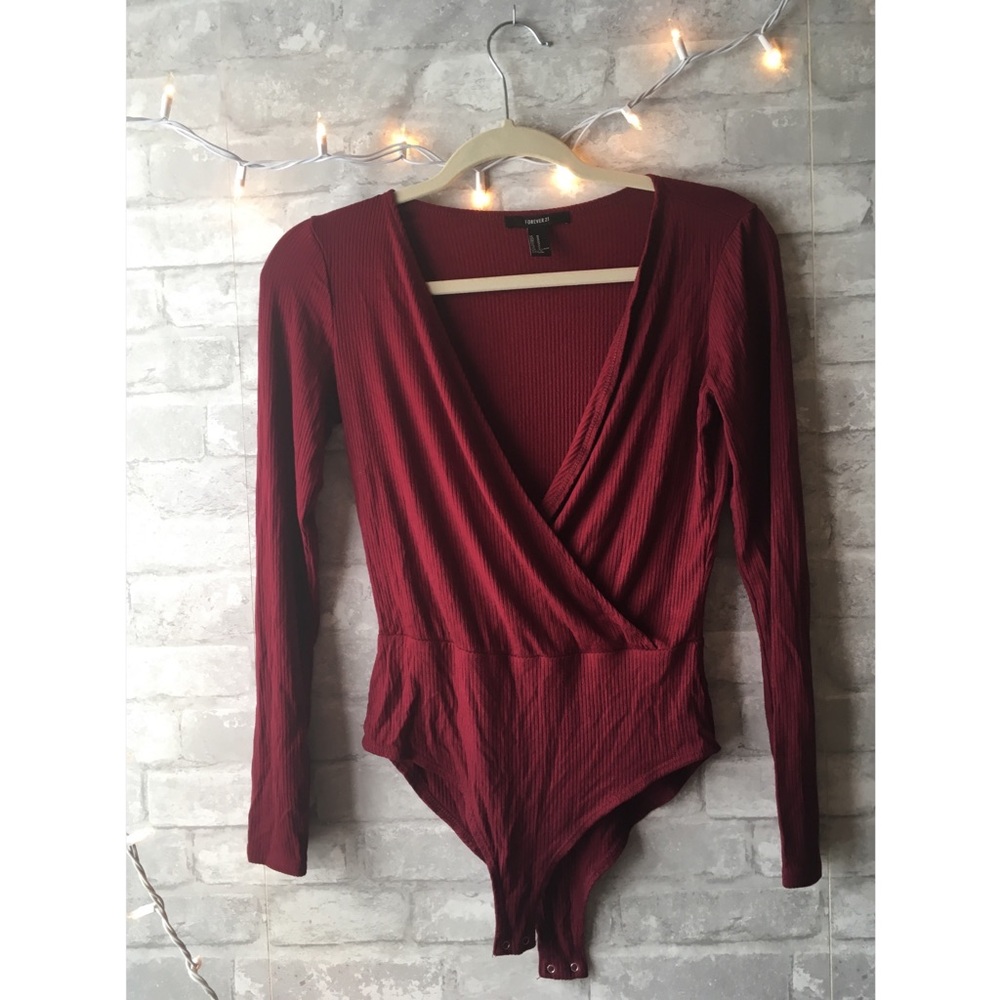 Forever21 Wine Bodysuit